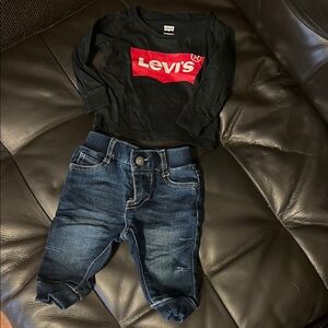 Levi's Black and Blue baby Outfit 0-3mo